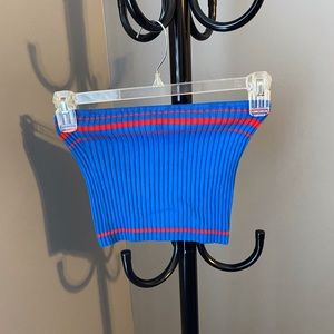 Blue and red tube top large forever 21